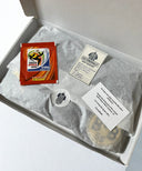Secondhalf Mystery Football Shirt Box interior with small wrapped packets and cards
