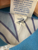 Napoli away football shirt, white with blue striped V-neck and Umbro neckline detail