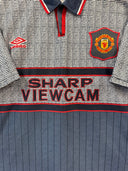 Football shirt front with club crest and 'SHARP VIEWCAM' sponsor