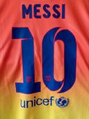 Long-sleeve Messi 10 football jersey with Unicef sponsor
