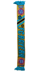 FC Bayern Munich scarf with blue fringe and club logos