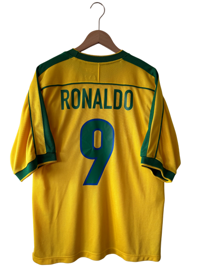 Brazil World Cup 1998 Home Shirt - Ronaldo #9 (L)