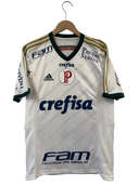 Palmeiras 2014 away shirt, white with green trim and sponsor logos