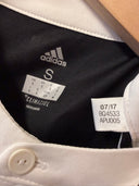 Black Juventus home football shirt, size S label and white-trim collar (adidas)