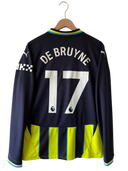 Manchester City Auswärtstrikot 2024/25 Langarm - De Bruyne #17 (L)