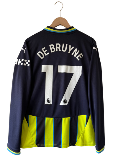 Manchester City 2024/25 Away Shirt L/S - De Bruyne #17 (L)
