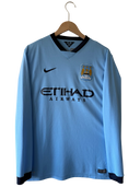 Manchester City 2014/15 Home Shirt Long Sleeve 611054-489 | Front View