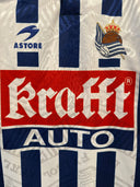 Original Real Sociedad 1996/98 Home Shirt Astore size L | Close up sponsor