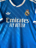 Real Madrid 2025/26 Third Shirt Blue Adidas JV5845 size L | Close up