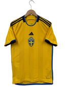 Sweden 2022 Home Shirt Adidas HD9423 Football Shirt | Front View